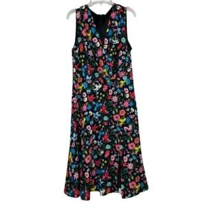 Elie Tahari Jila Floral Fit & Flare Women's Dress size 4 Prairie Career Wear